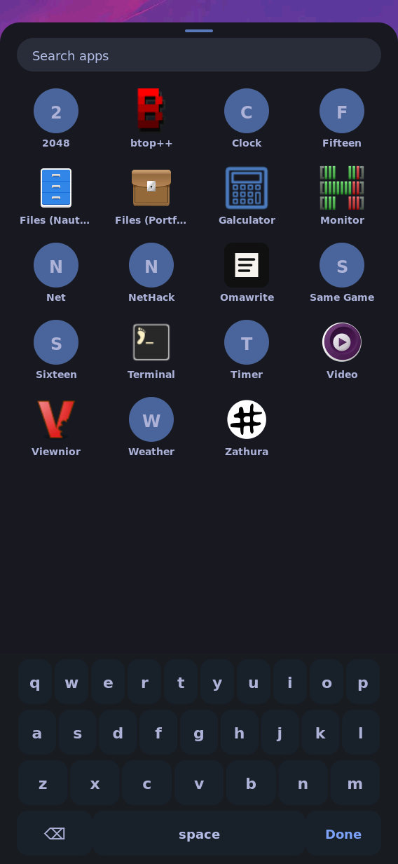 Bottom Backspace leaves the actual drawer open and clears the query