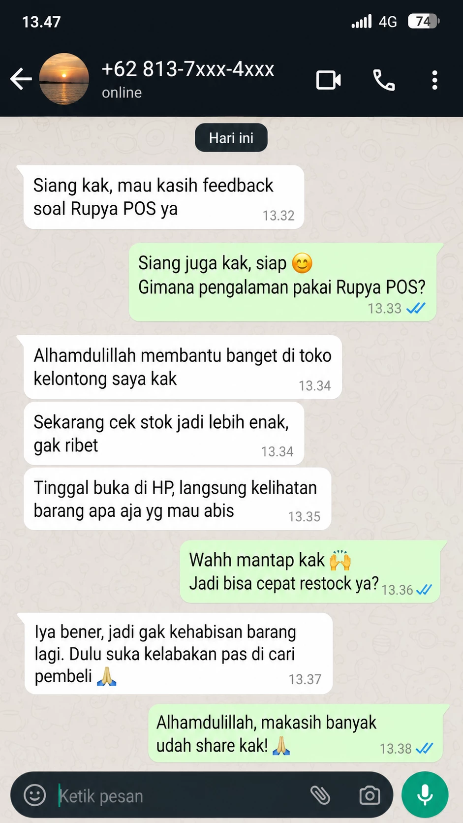 Testimoni WhatsApp 5