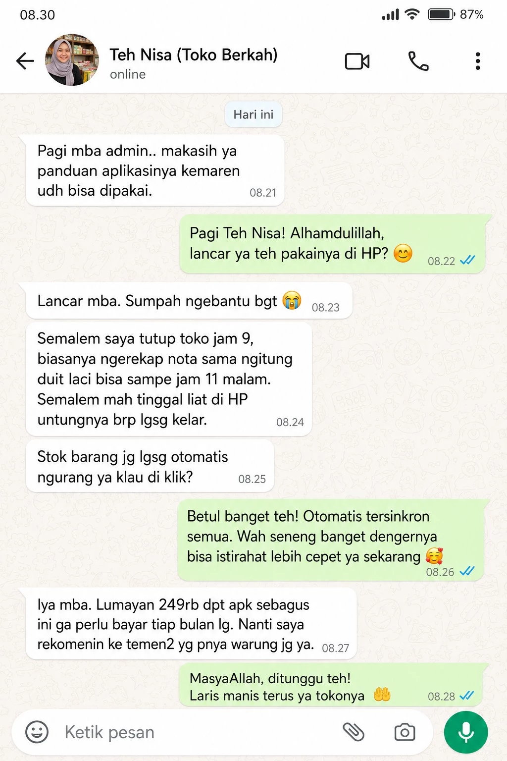 Testimoni WhatsApp 6