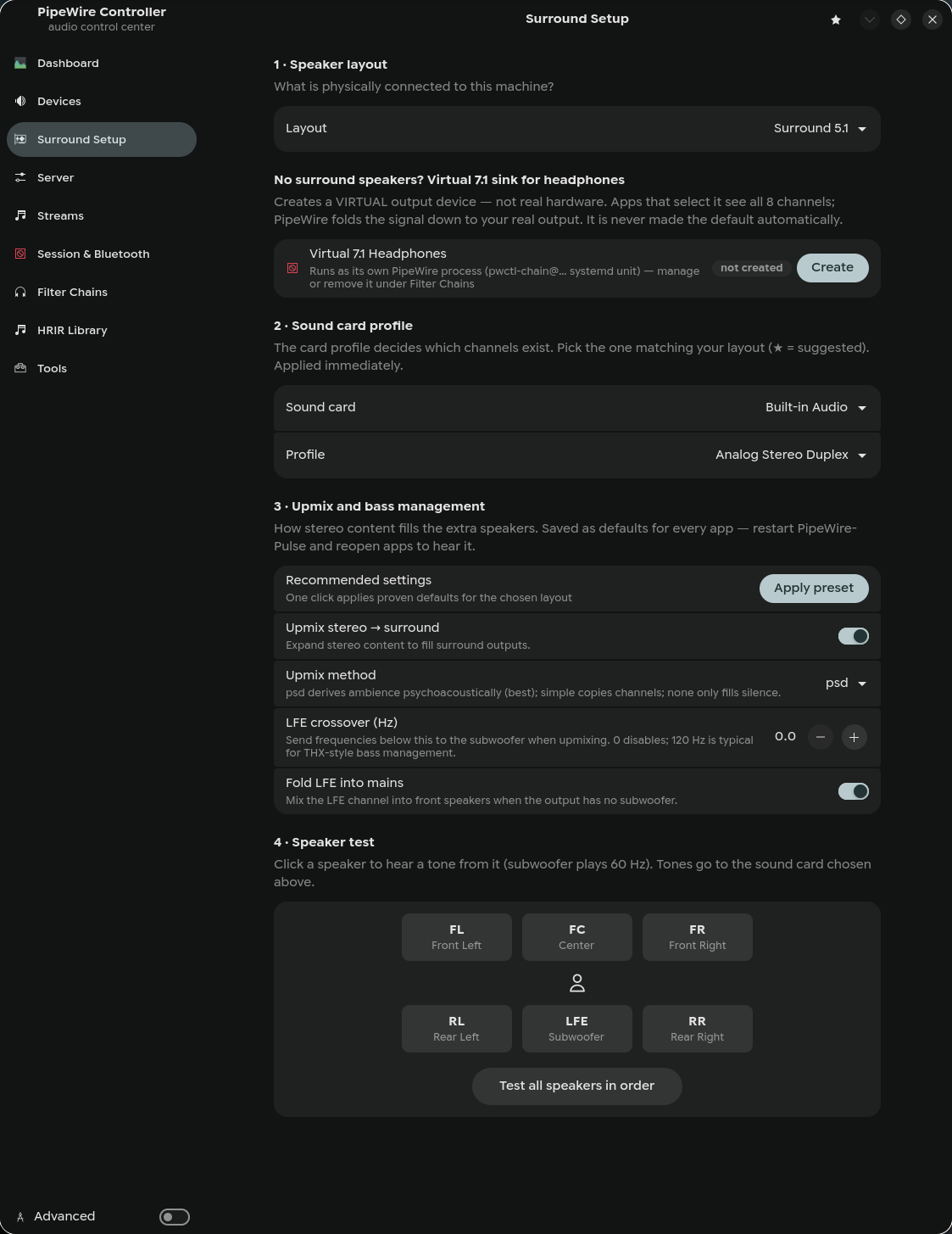 Surround Setup