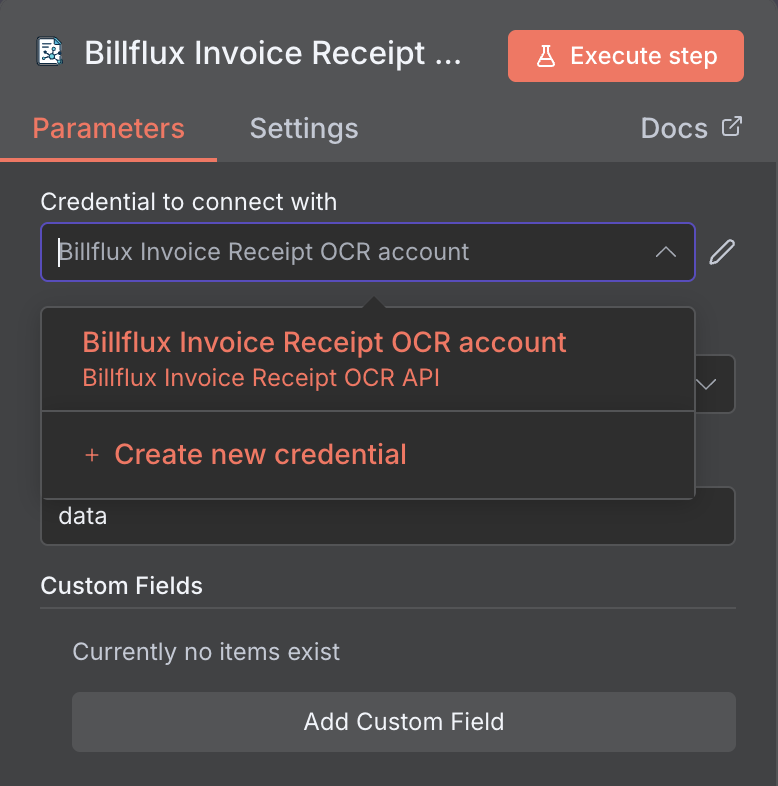 Create New Credential
