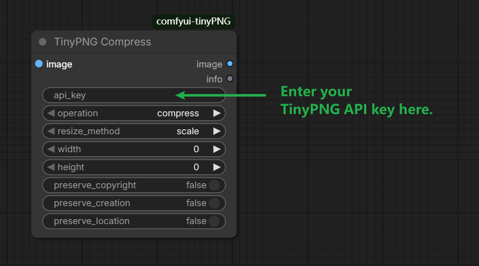TinyPNG Compress node screenshot