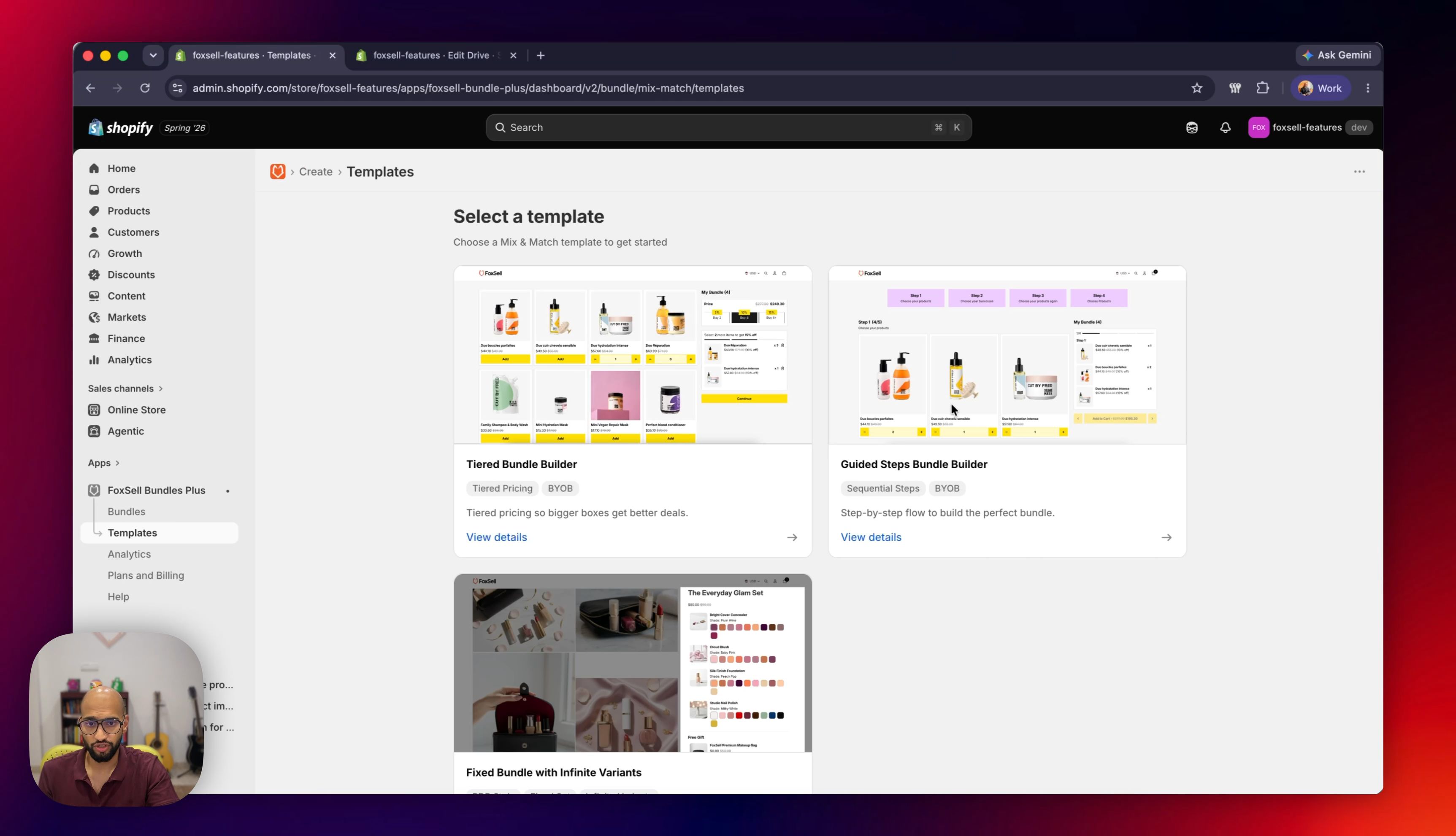 Choose the Guided Steps Bundle Builder template