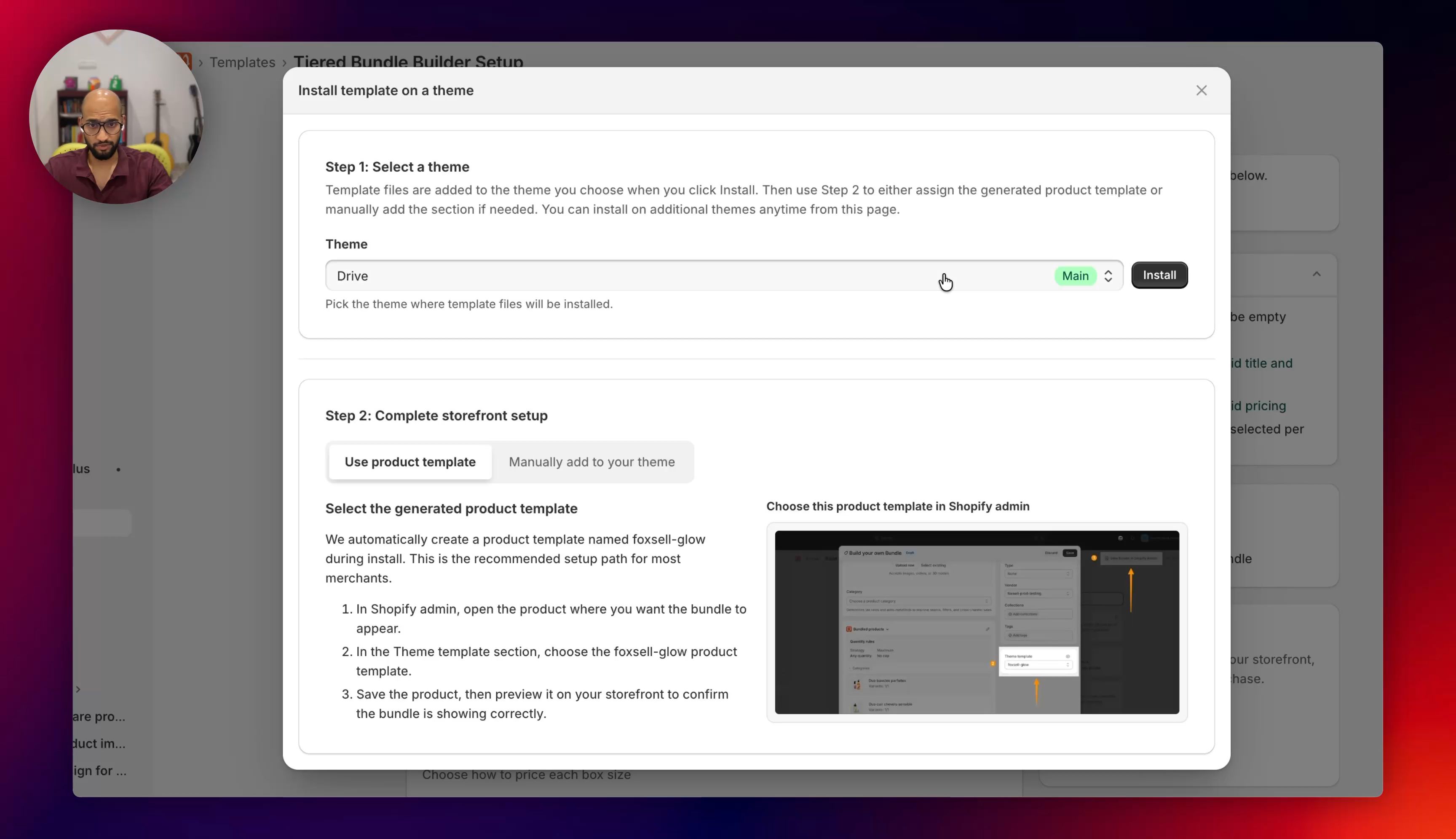 Install the Tiered Bundle Builder template on your Shopify theme