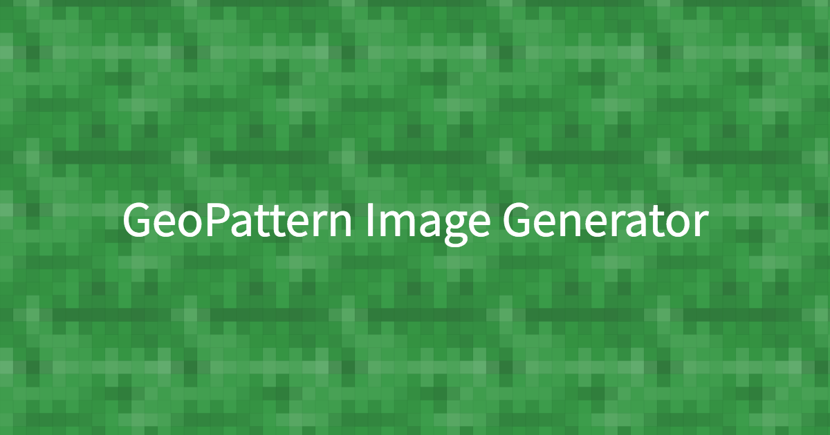 GeoPattern Image Generator