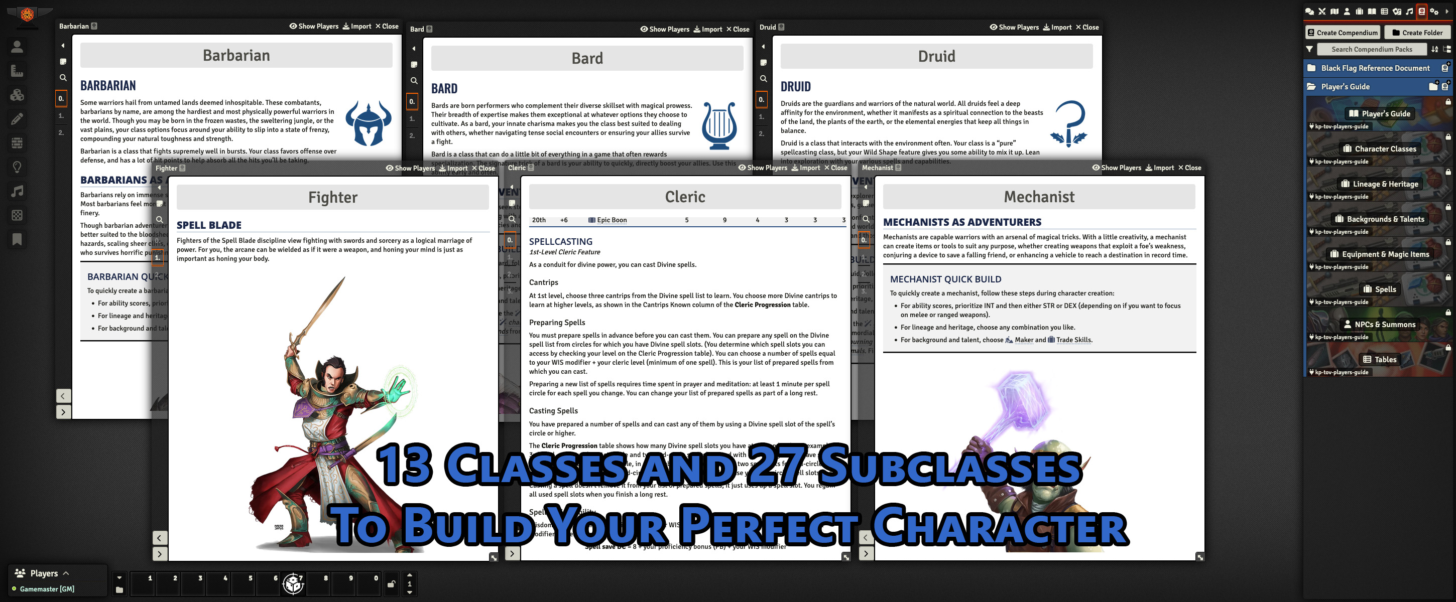 13 Classes and 27 Subclasses To Build Your Perfect Character