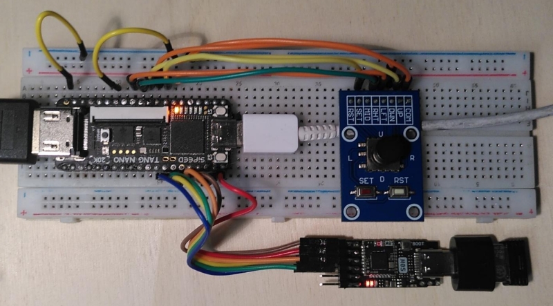 MiSTeryNano breadboard