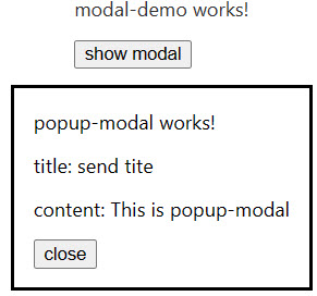 popup modal compoment demo