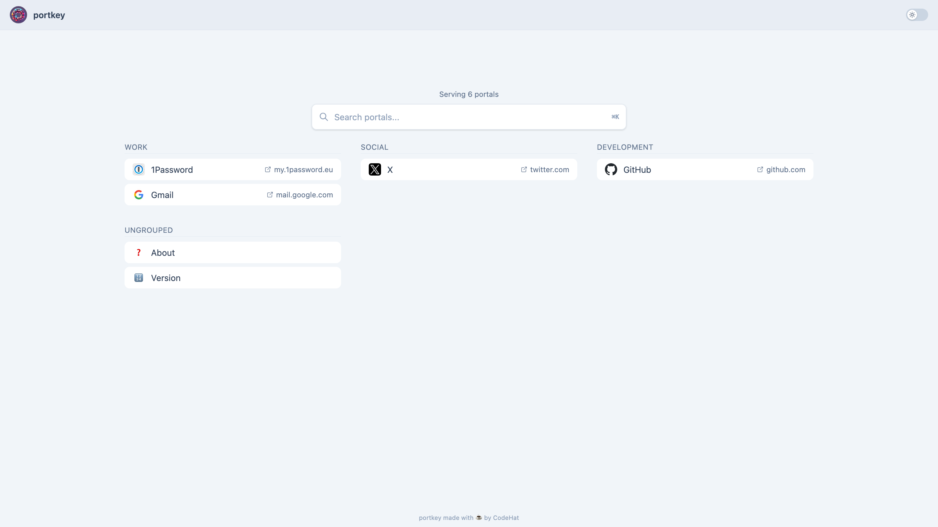 Link collection (with groups) LinkCollectionWithGroups