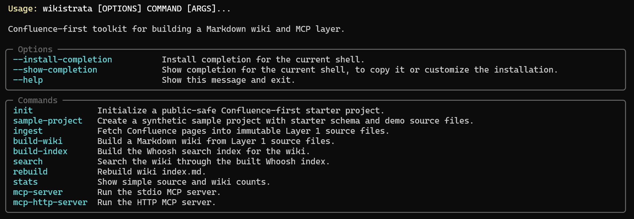WikiStrata CLI