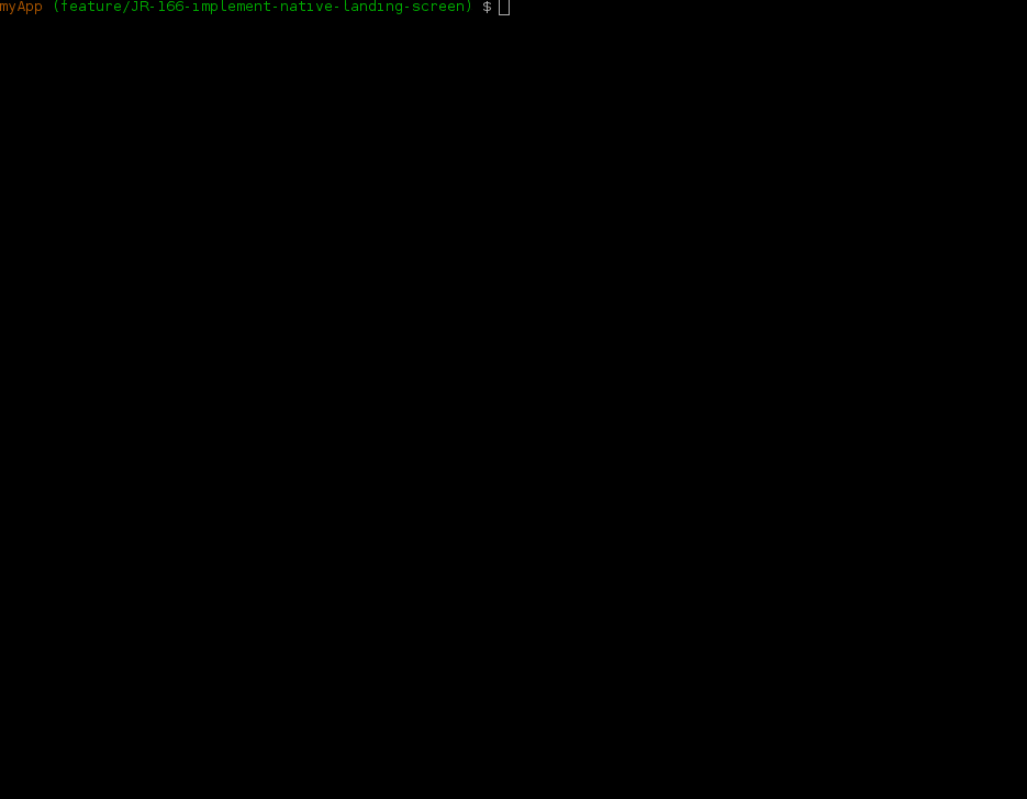 Screencast of run-react-native being used in a terminal window