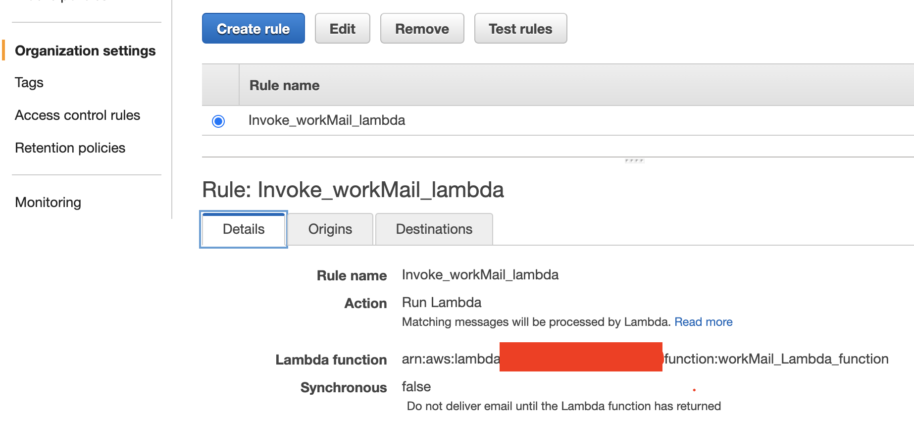 Email Flow Rule