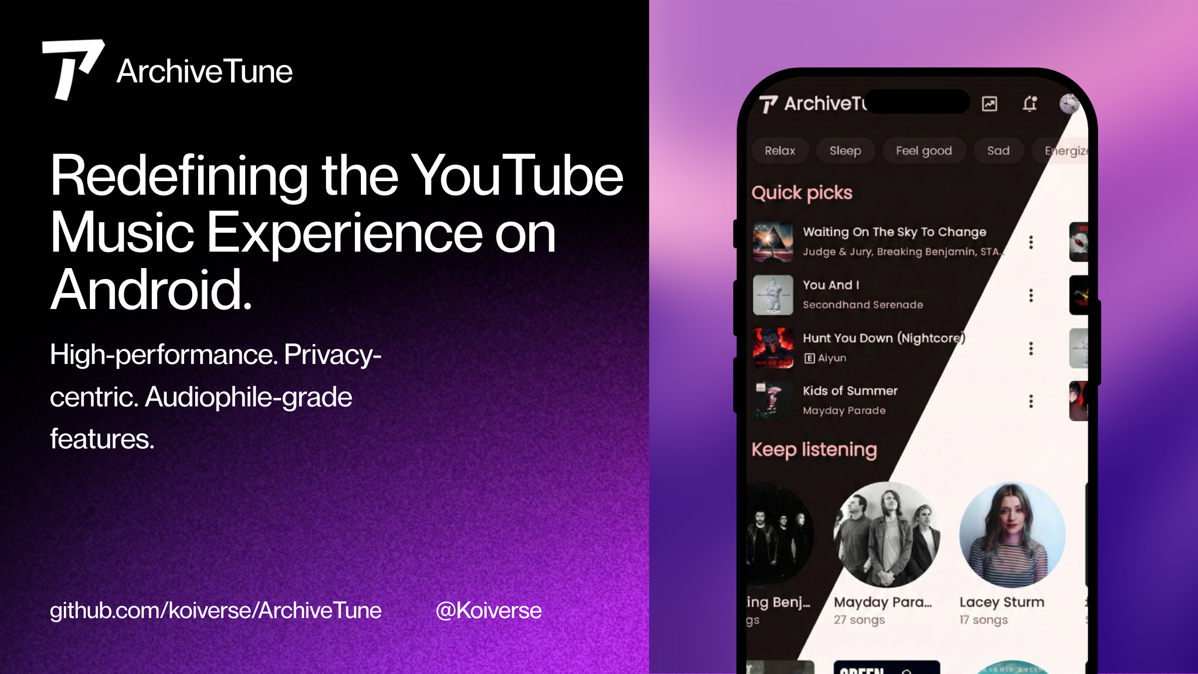 ArchiveTune feature showcase