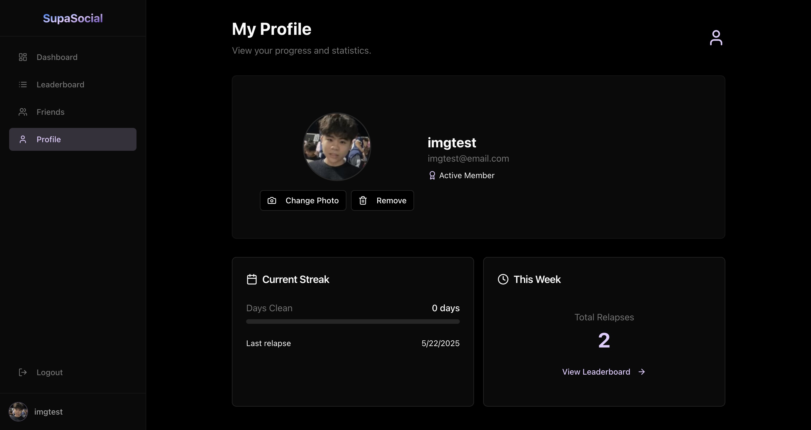 supabase-react-social-media-starter 网站模板截图