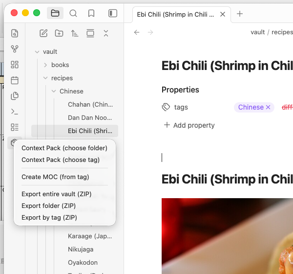 Ribbon menu