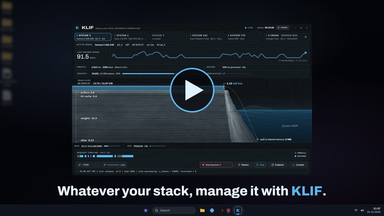 KLIF 0.3 in one minute (video)