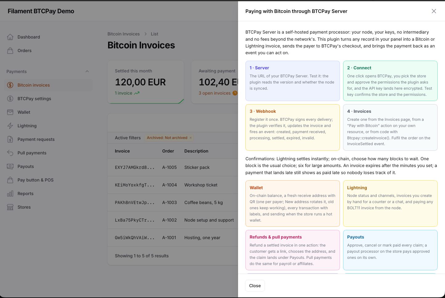 How does it work — the slide-over