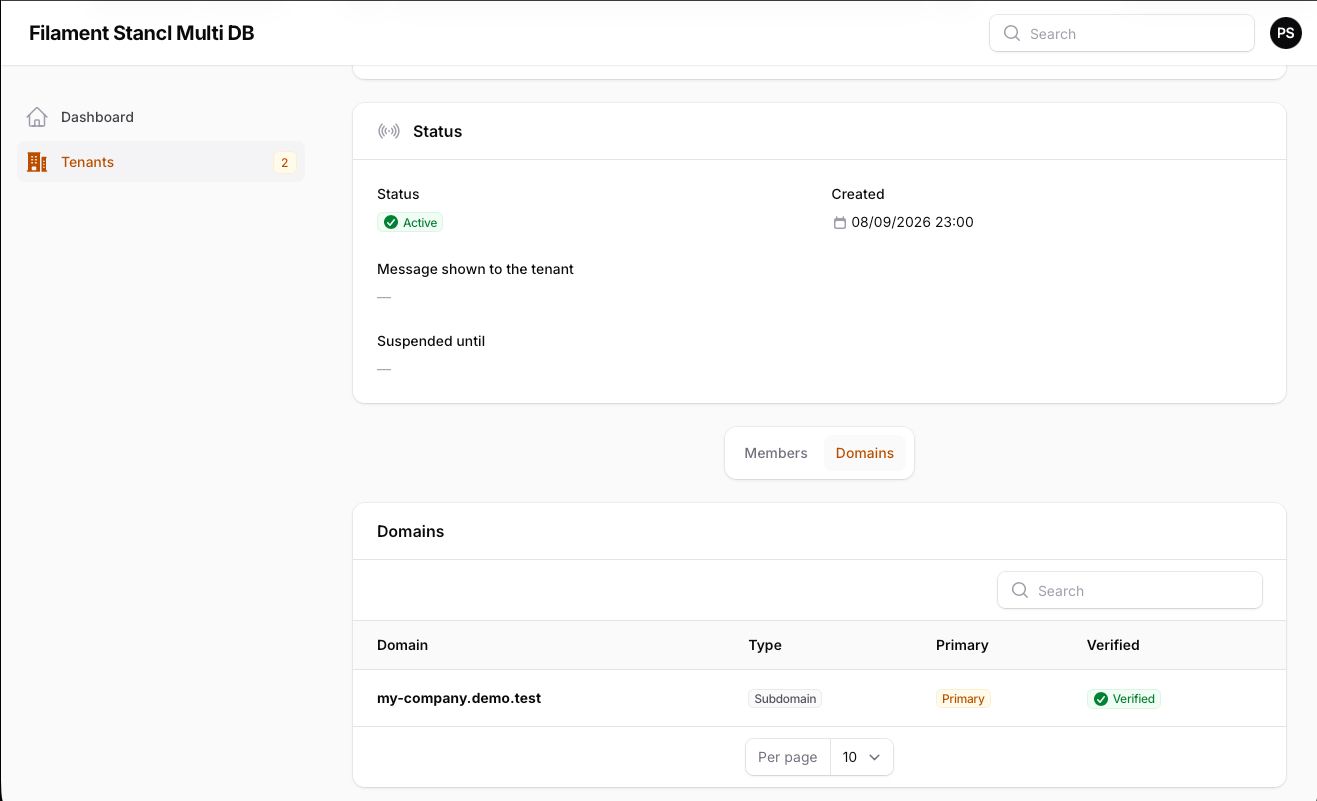Domains, with the DNS record still missing