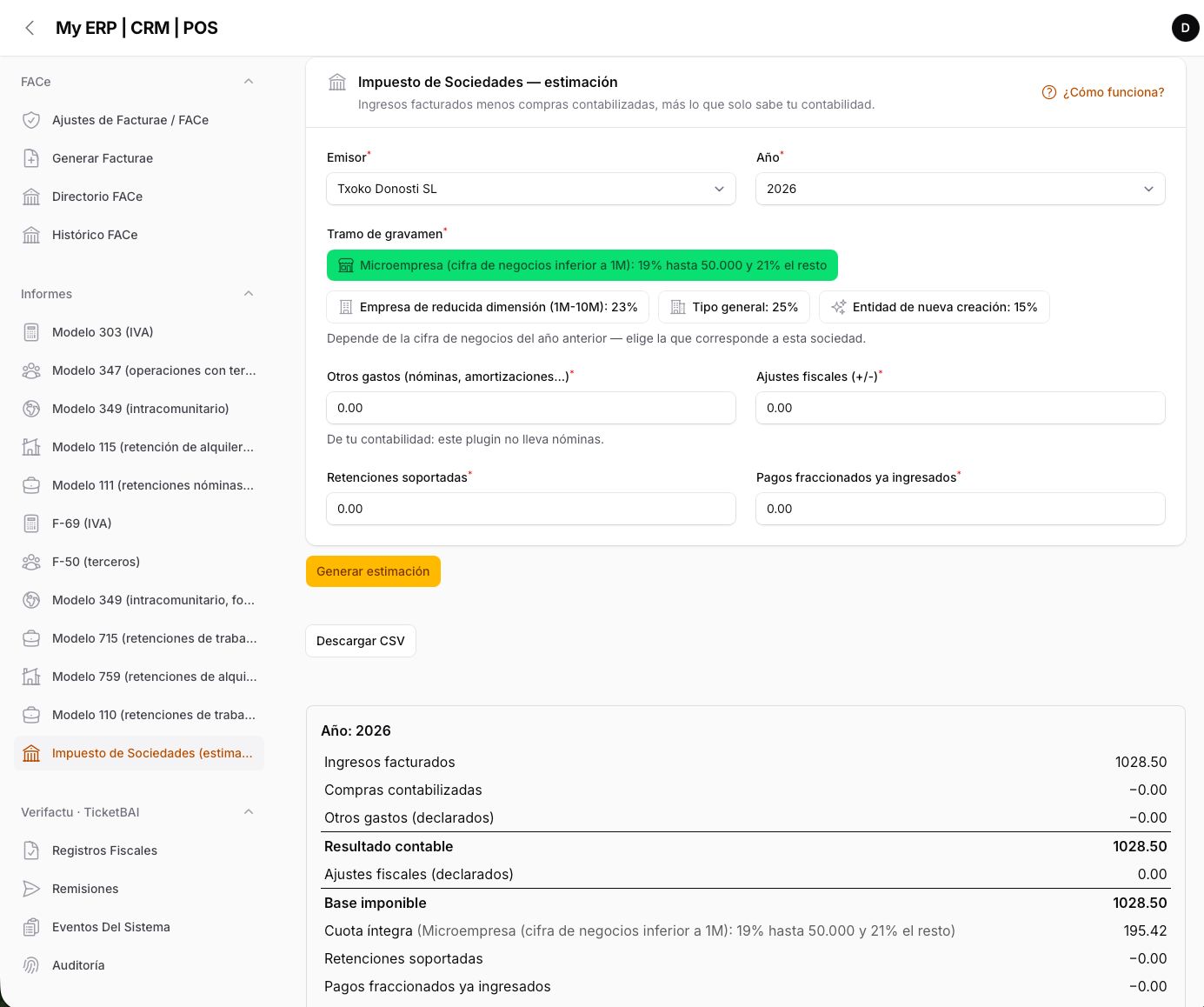 Withholding drafts prefilled from booked purchases
