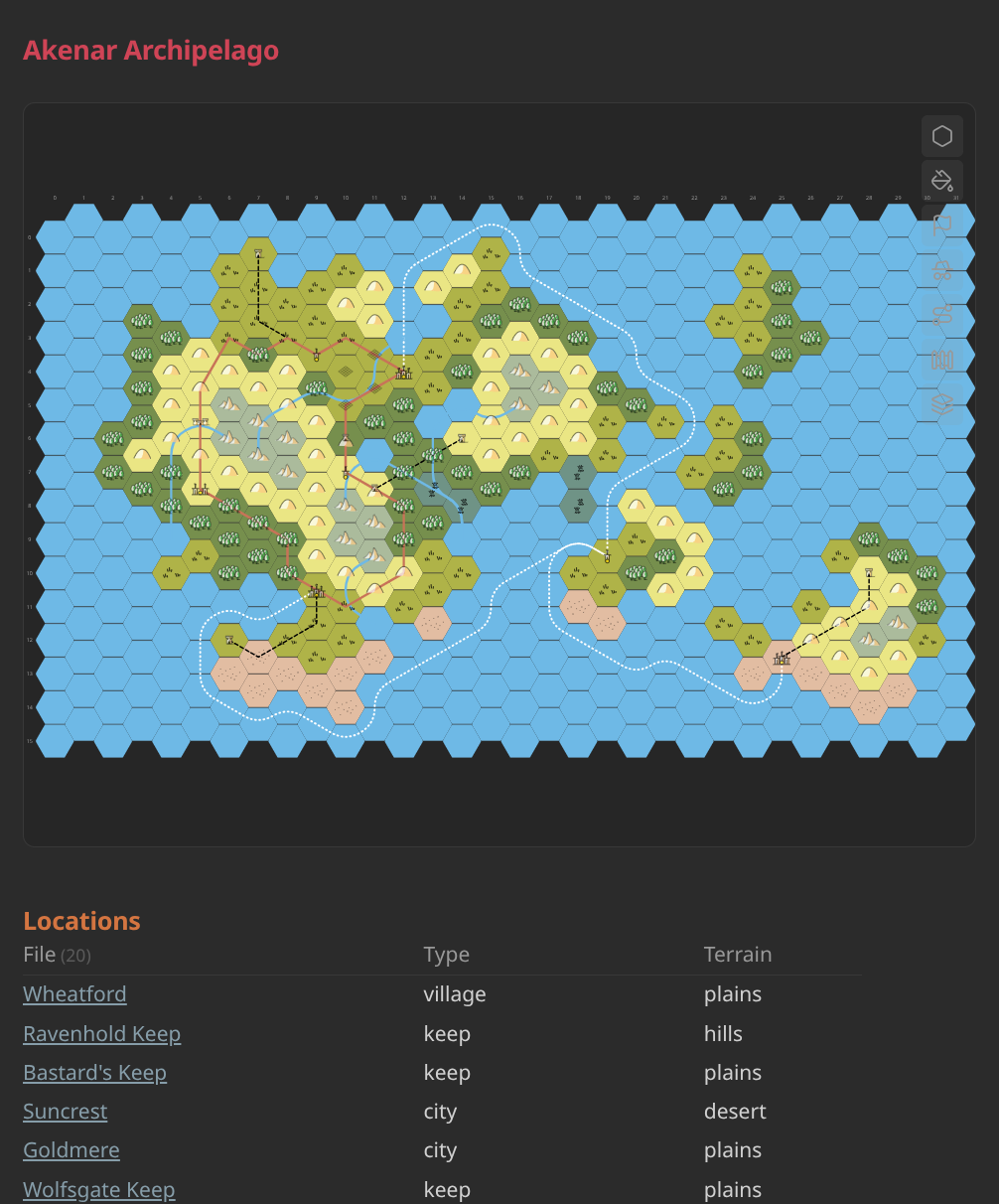 Example hexcrawl