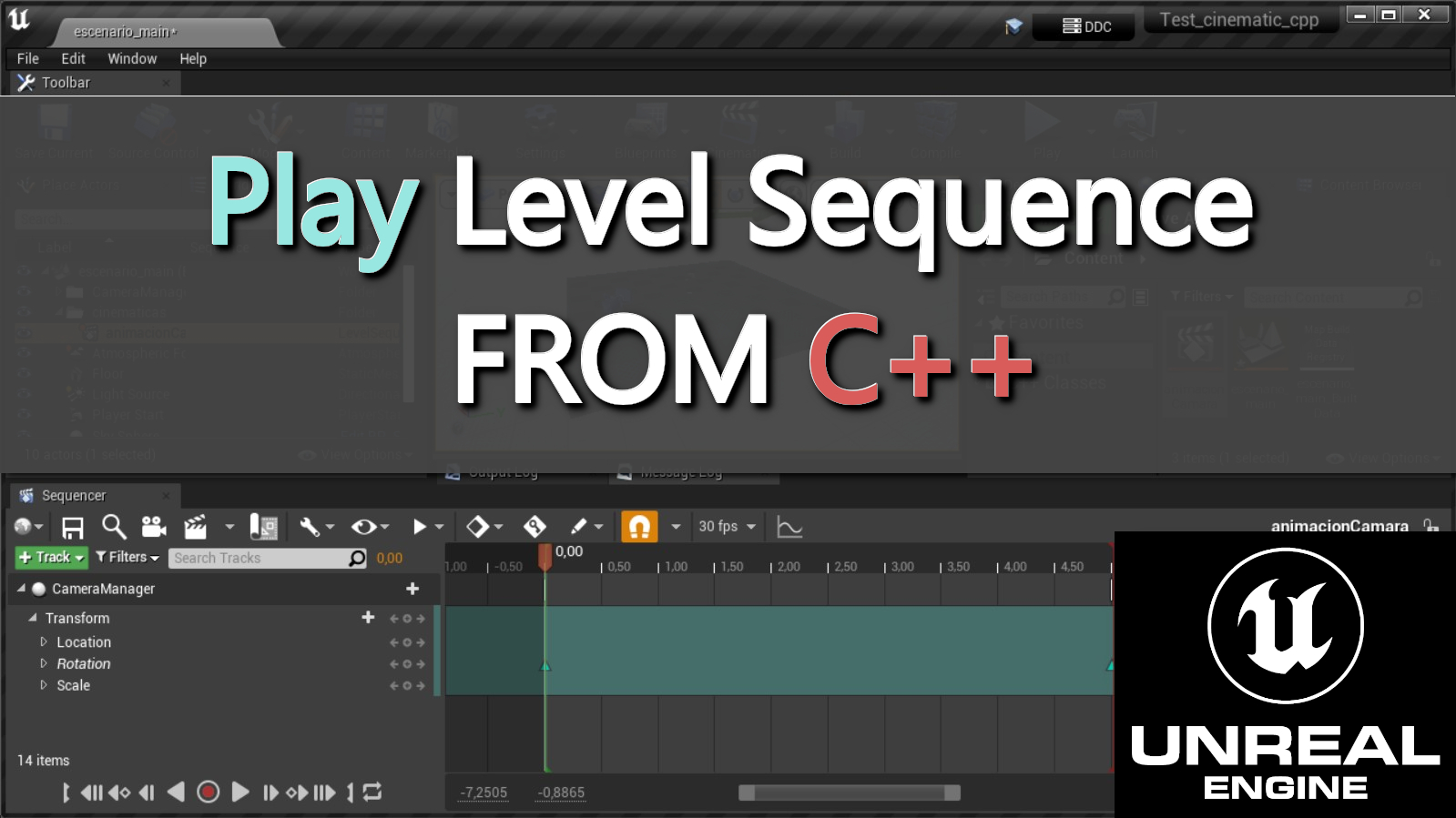 Unreal Engine levelSequence c++