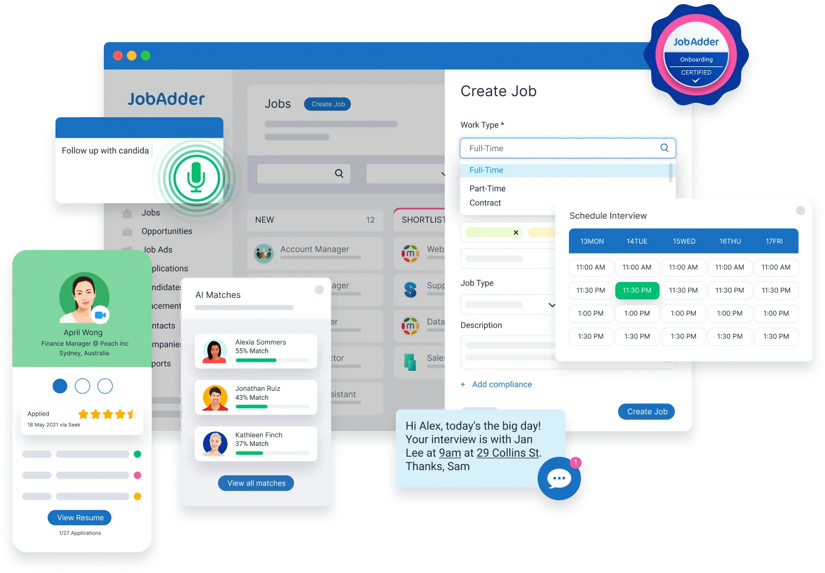 Seamless, automatic time management with JobAdder | Cronofy Scheduling, image size:1605x1114