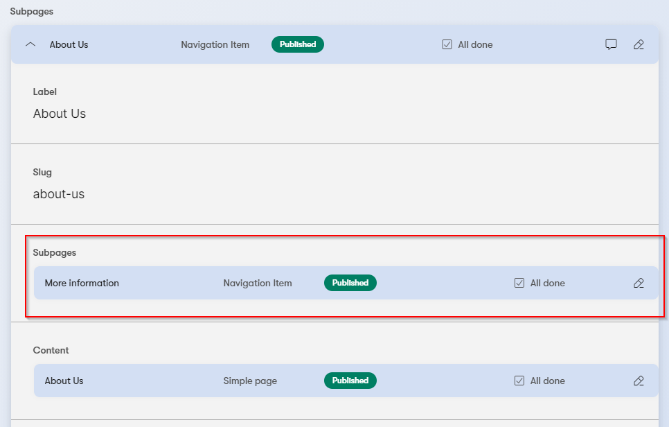 Sitemap hierarchy