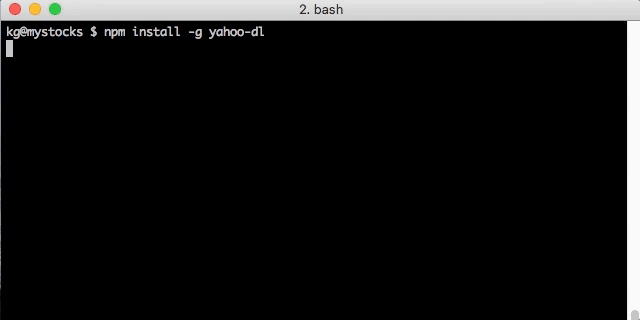 yahoo-dl installation