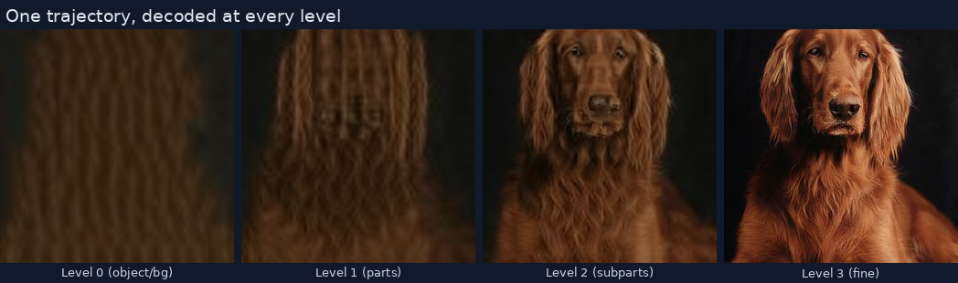 four levels of one trajectory