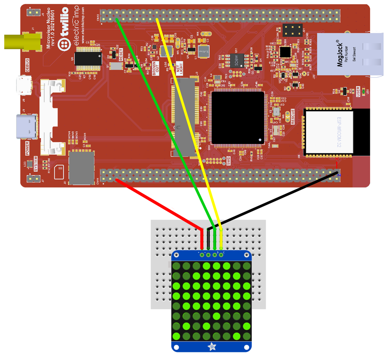 The Microvisor IOT device demo circuit