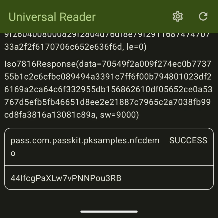 ![Screenshot of an Android device reading an Apple VAS pass]