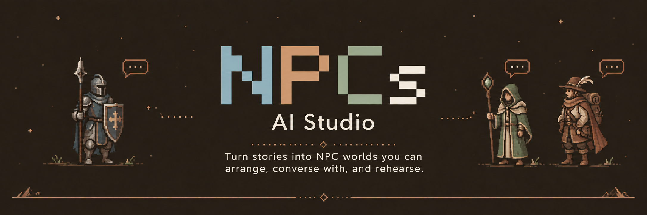 NPCs AI Studio — Turn stories into NPC worlds you can arrange, converse with, and rehearse.