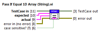 pass if equal 1d array string