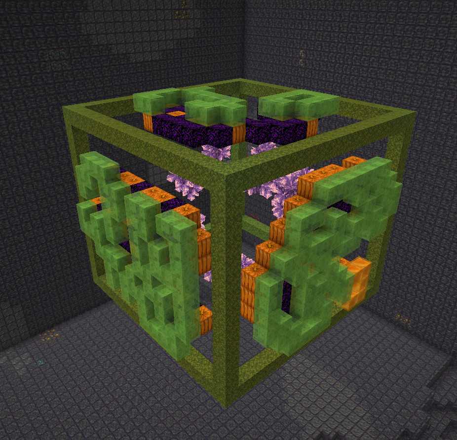 Sticky block structures placed.