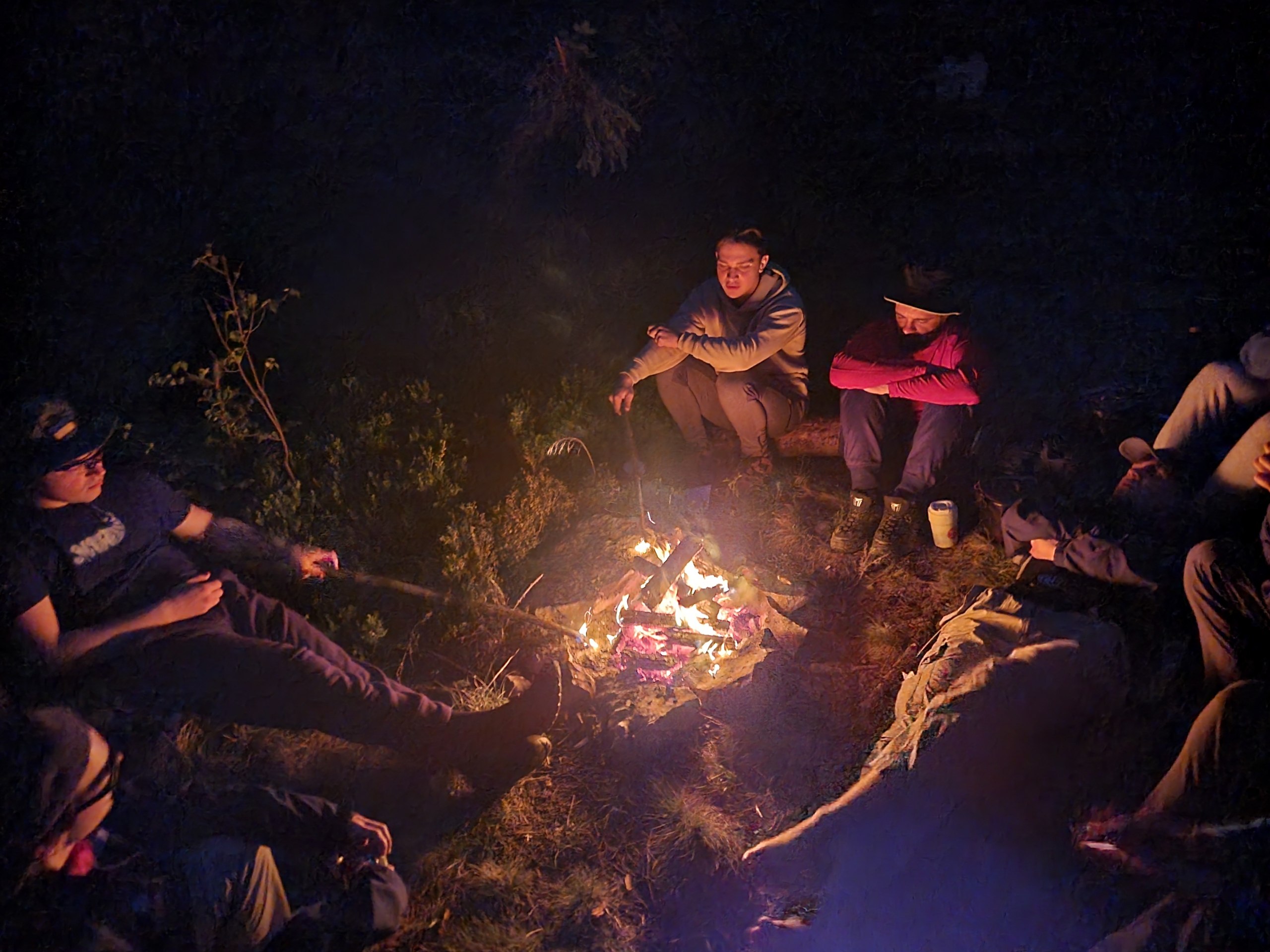 Deep conversations around the evening campfire