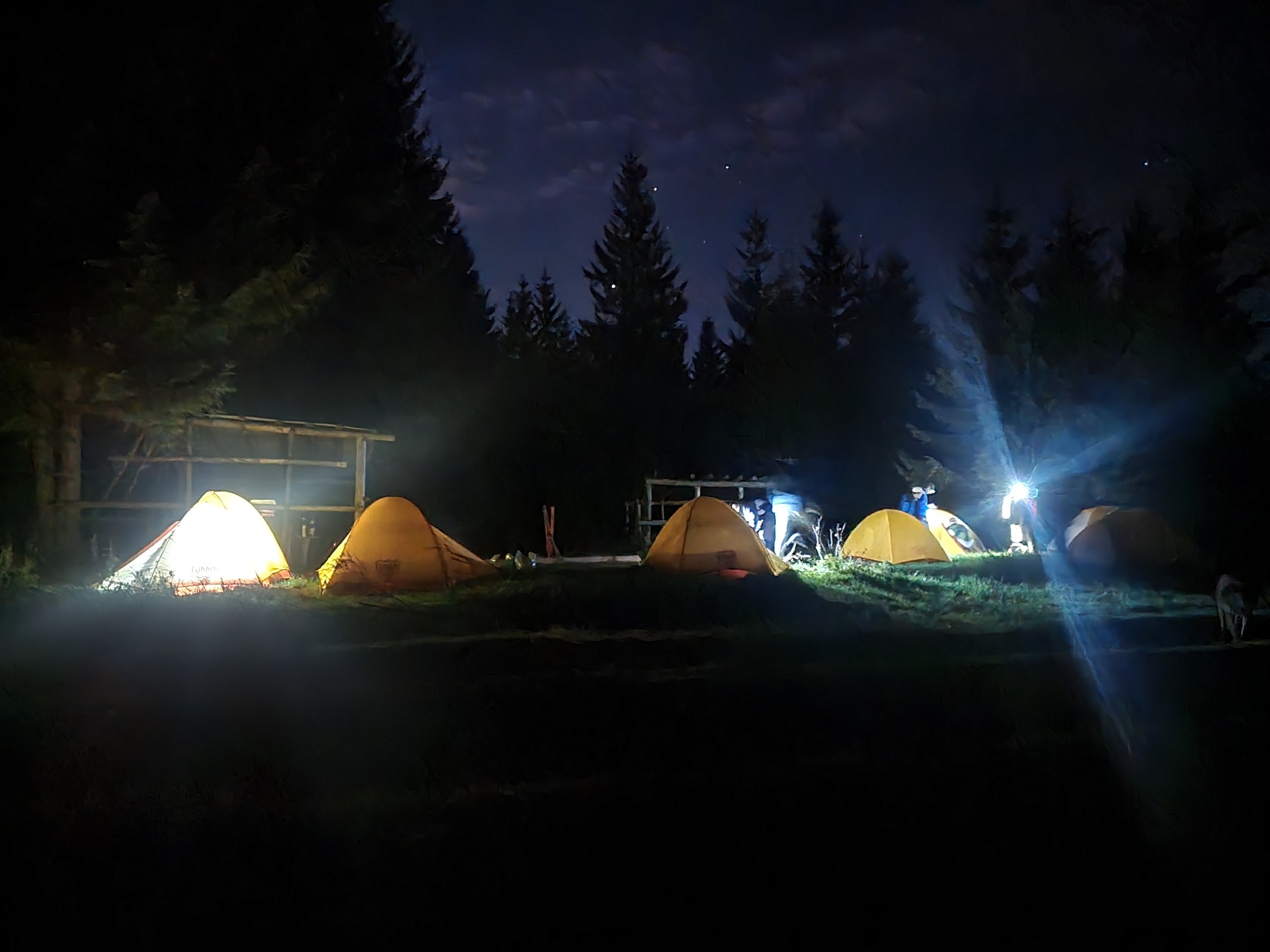 Our tents set up for the night