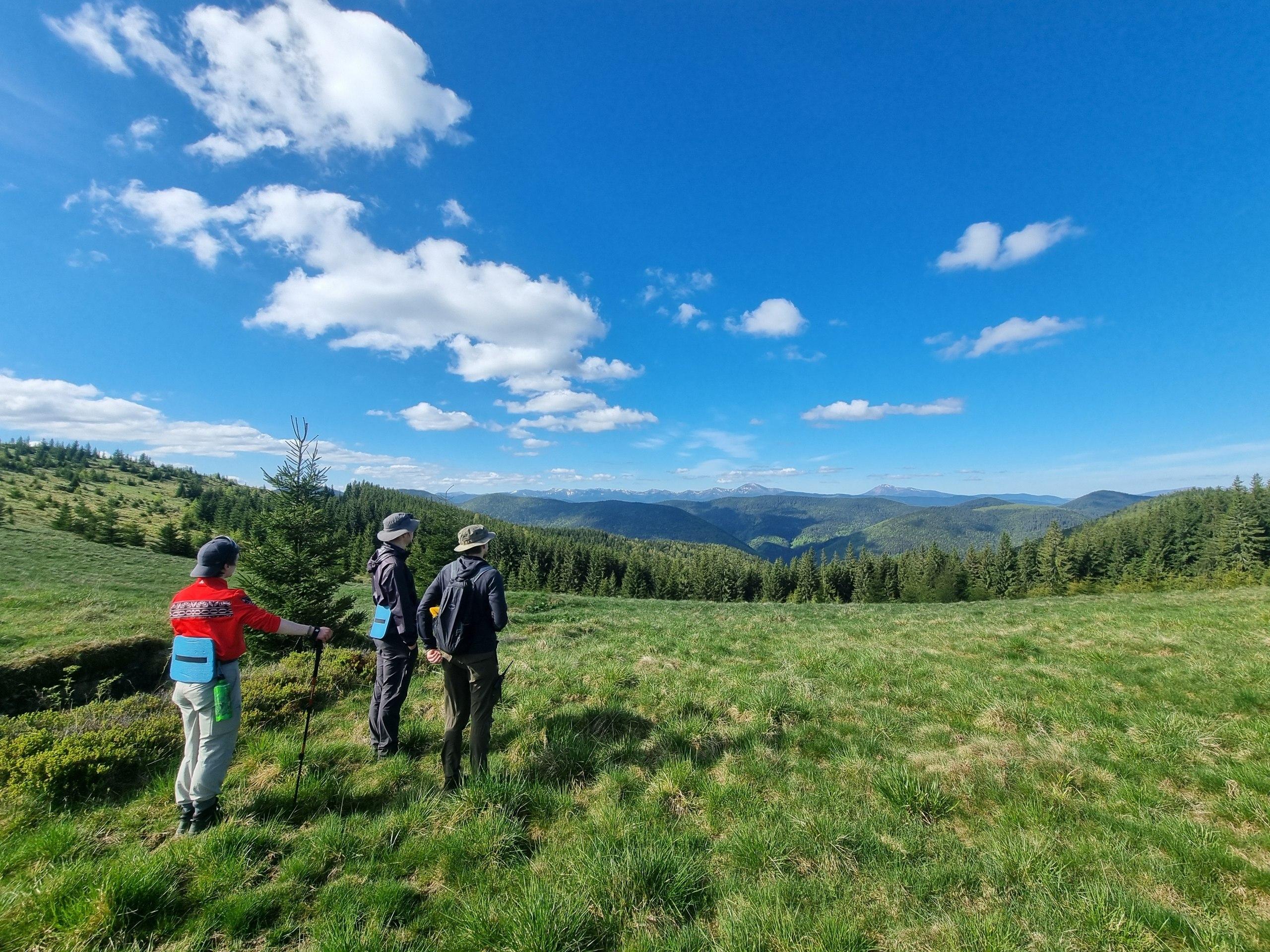 Taking in the mountain view together