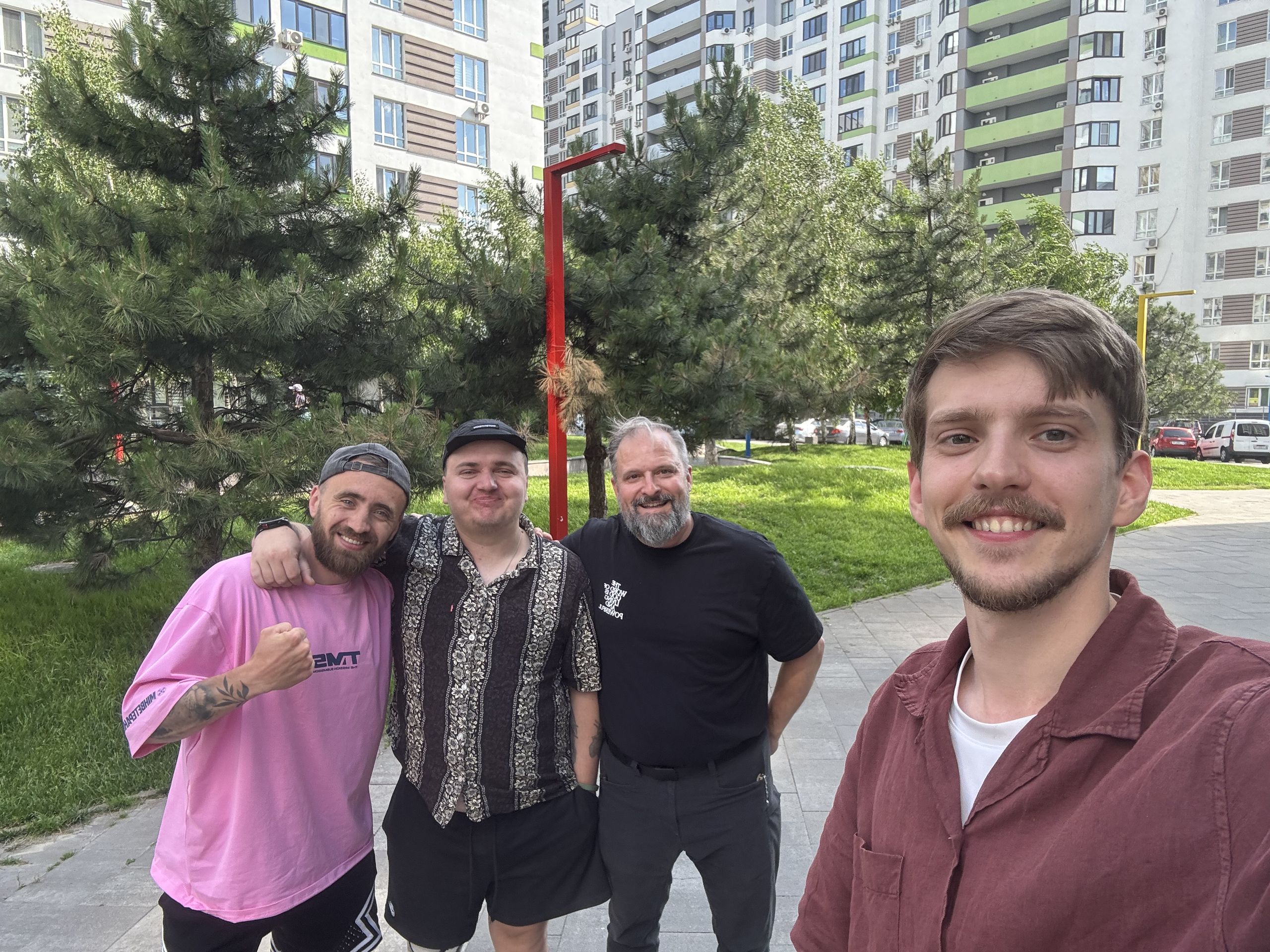 Kostia with Sasha, Jeff, and the team