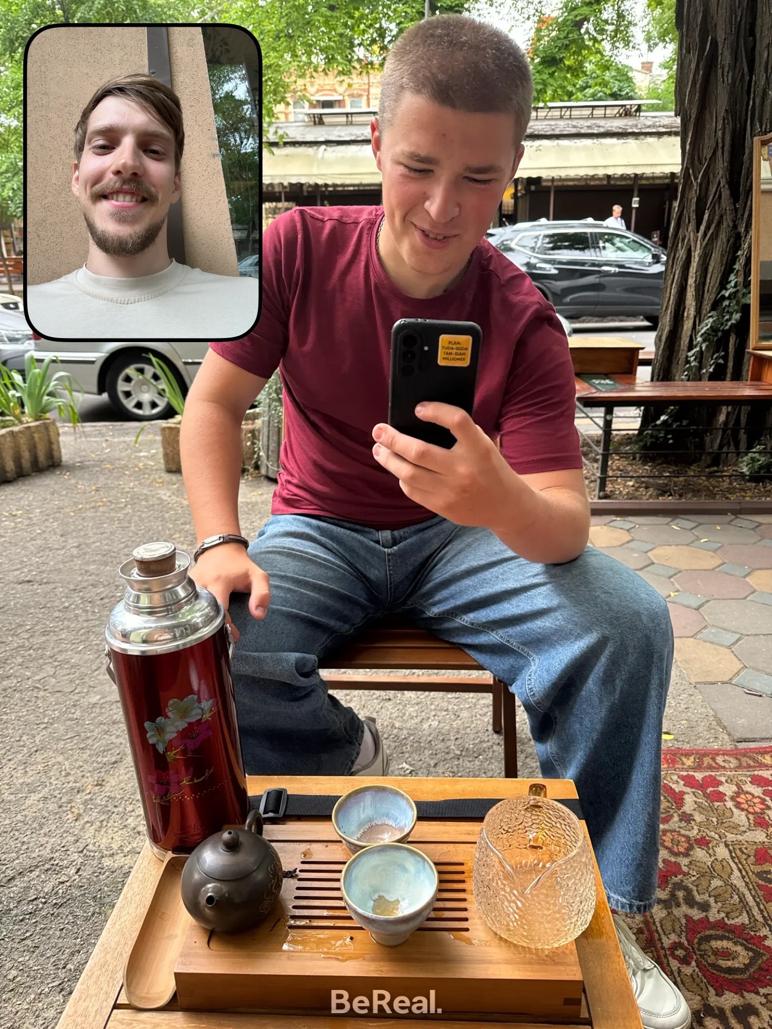 Sharing tea along the way