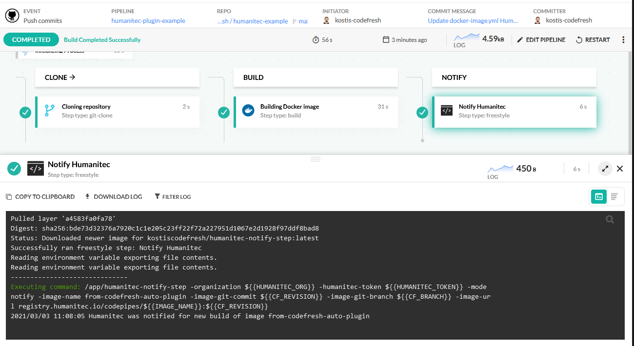 Codefresh pipeline