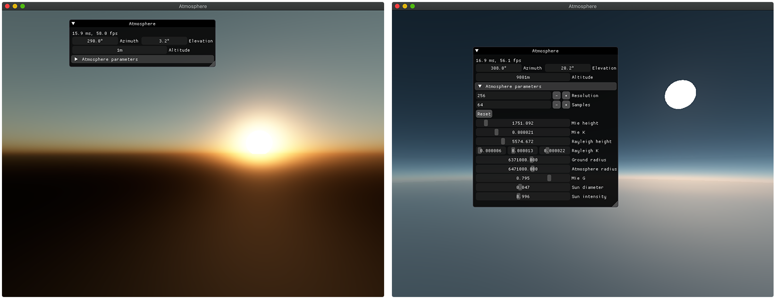 Atmospheric scattering preview