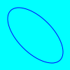Ellipse drawn with a 45 degrees rotation