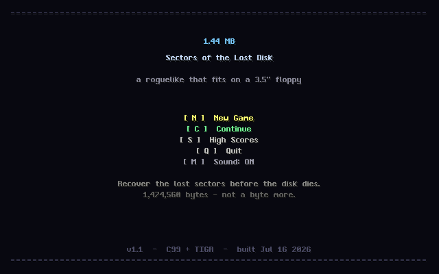1.44 MB :: Sectors of the Lost Disk