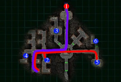 Korriban Sith Academy Route map