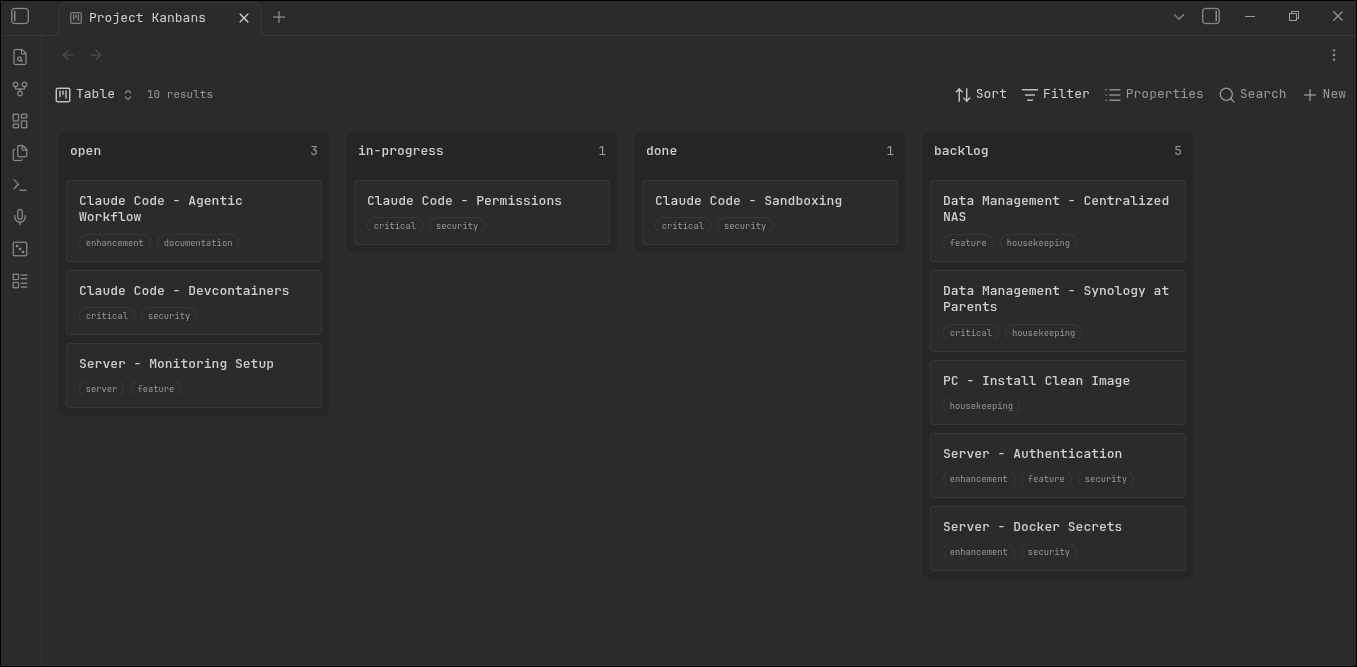 Example Bases Kanban View