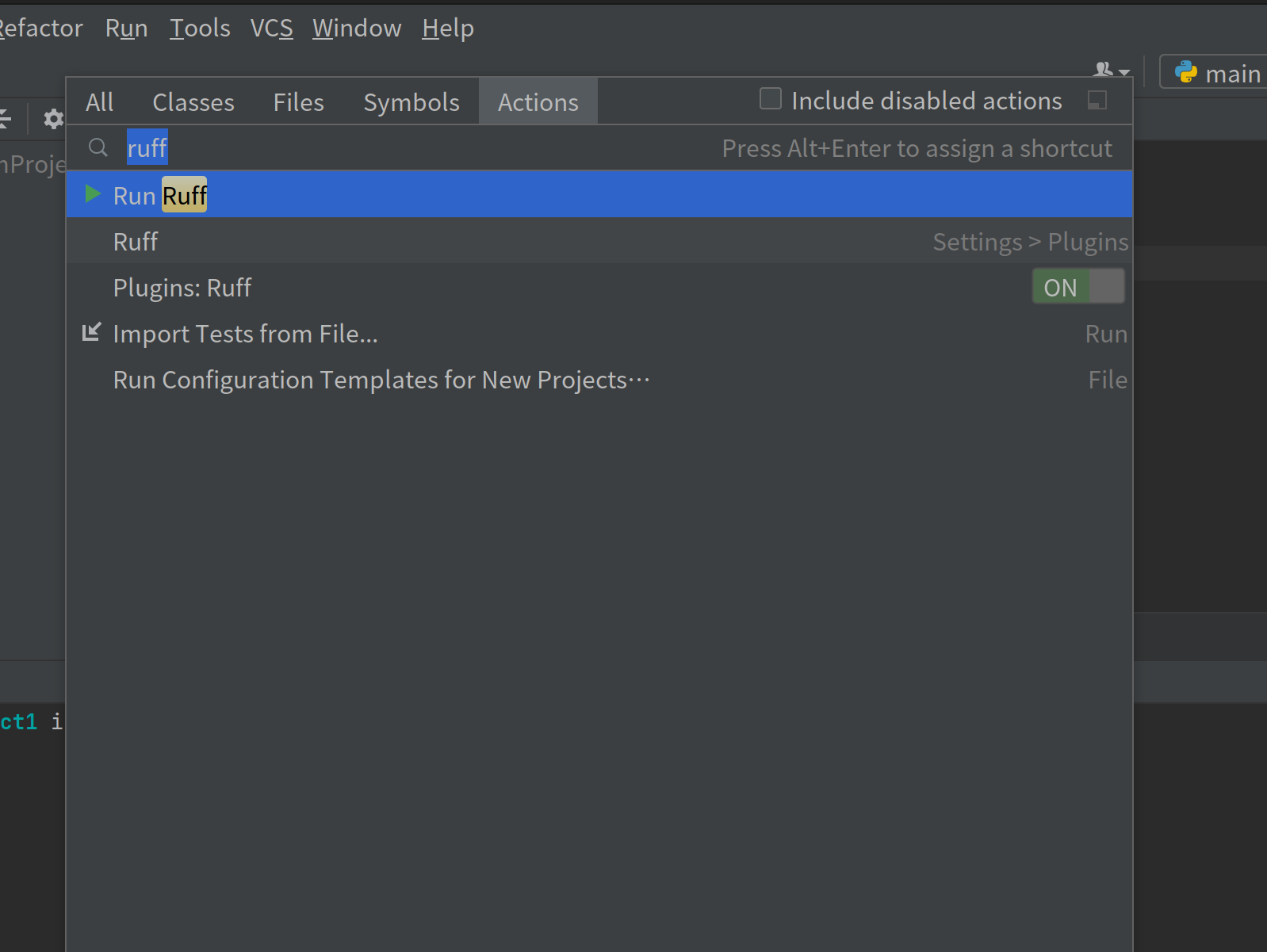 pycharm-plugin-for-ruff-this-plugin-provides-reformat-code-using-ruff