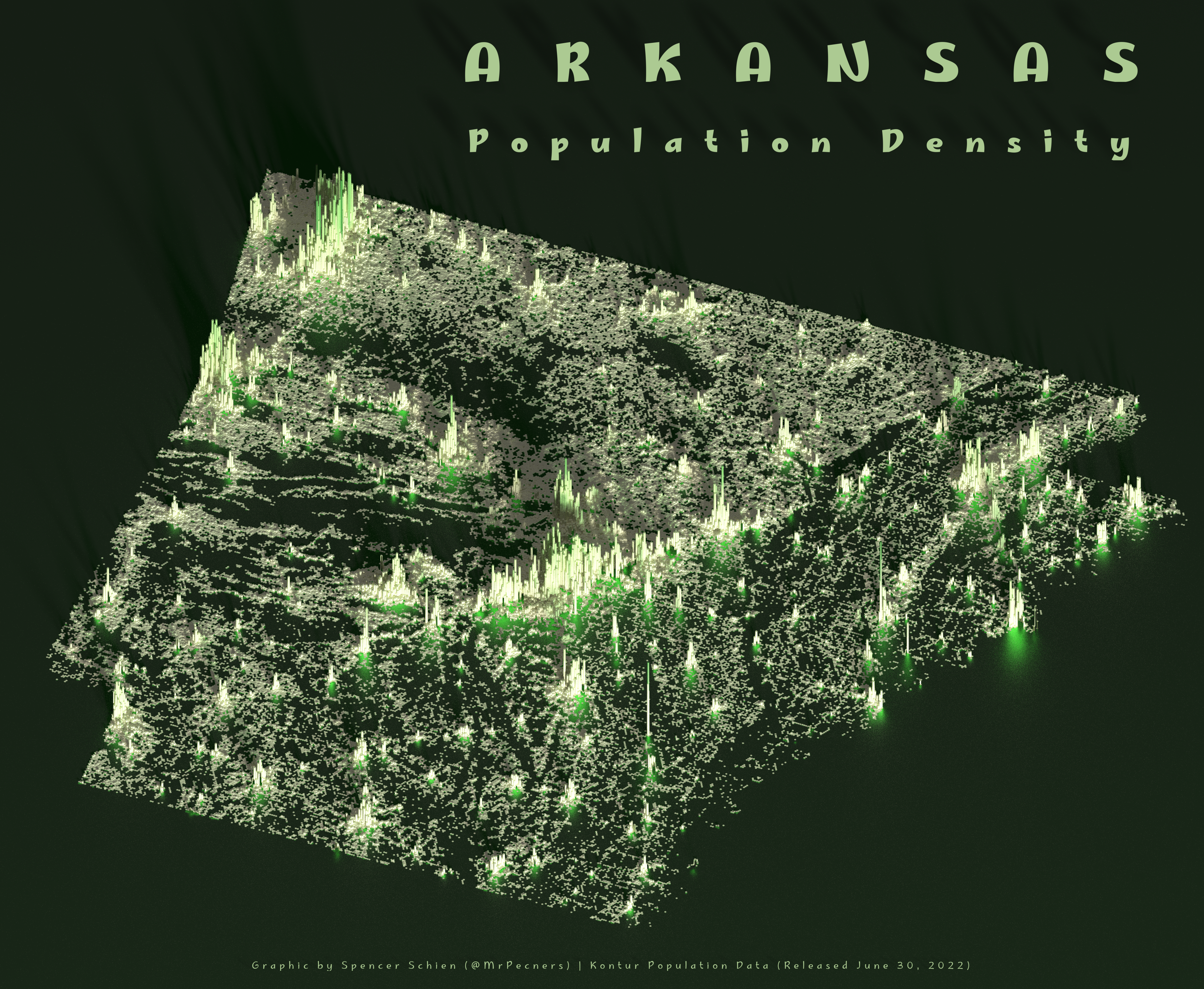 Arkansas Population Density