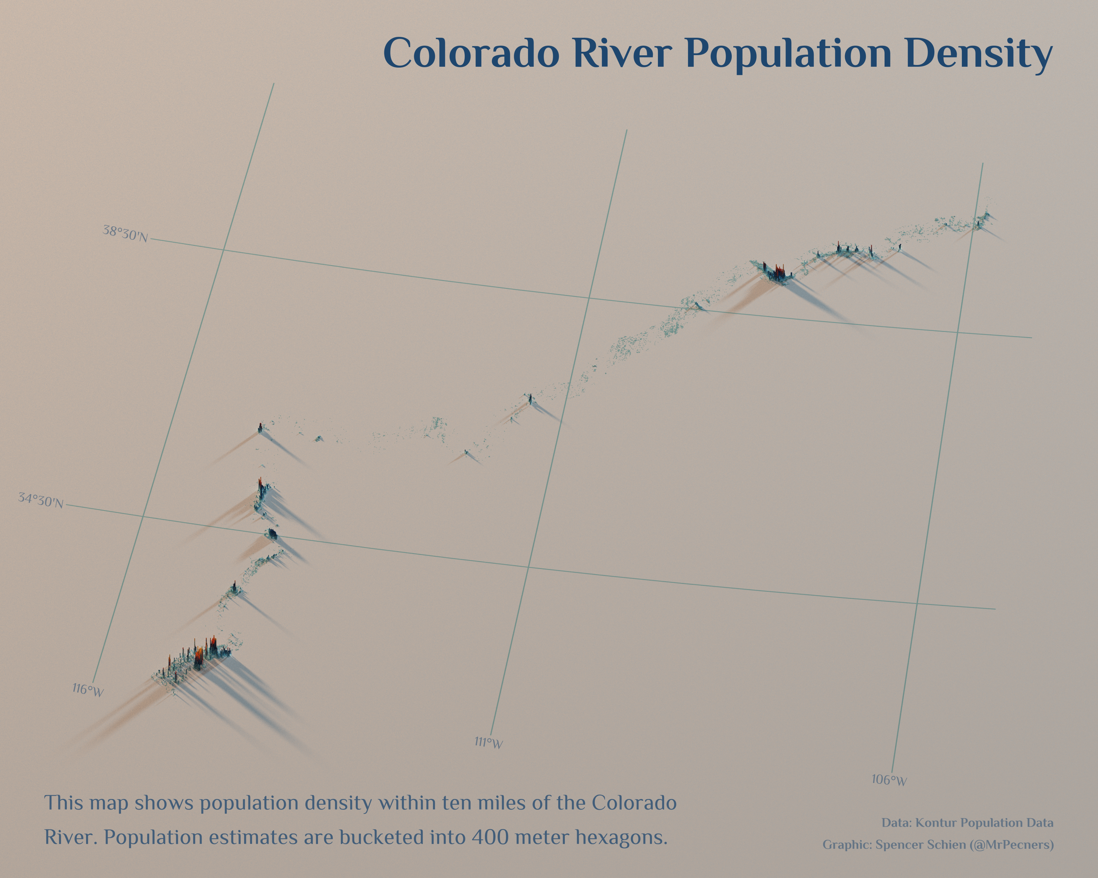 Colorado River Population Density