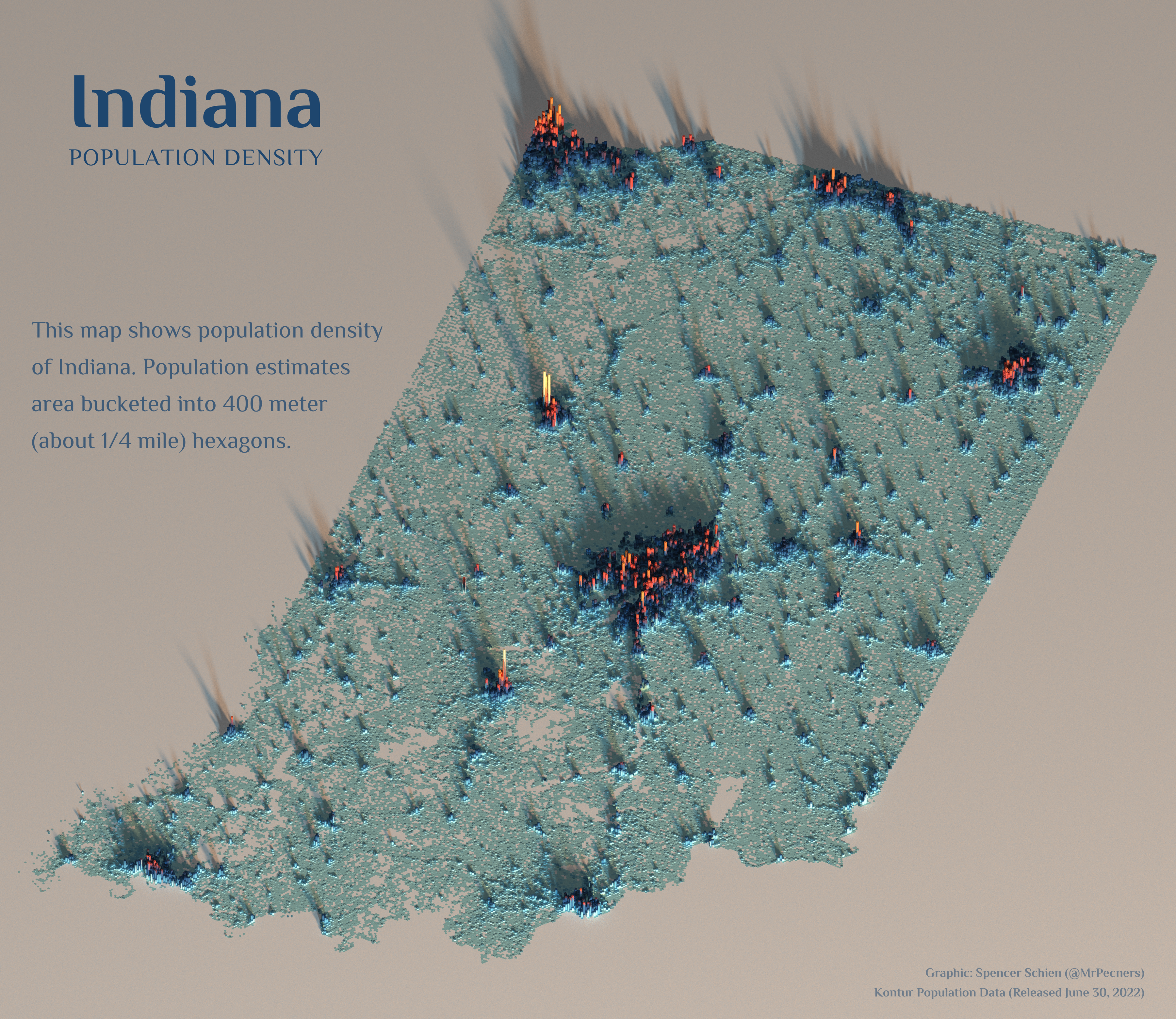Indiana Population Density