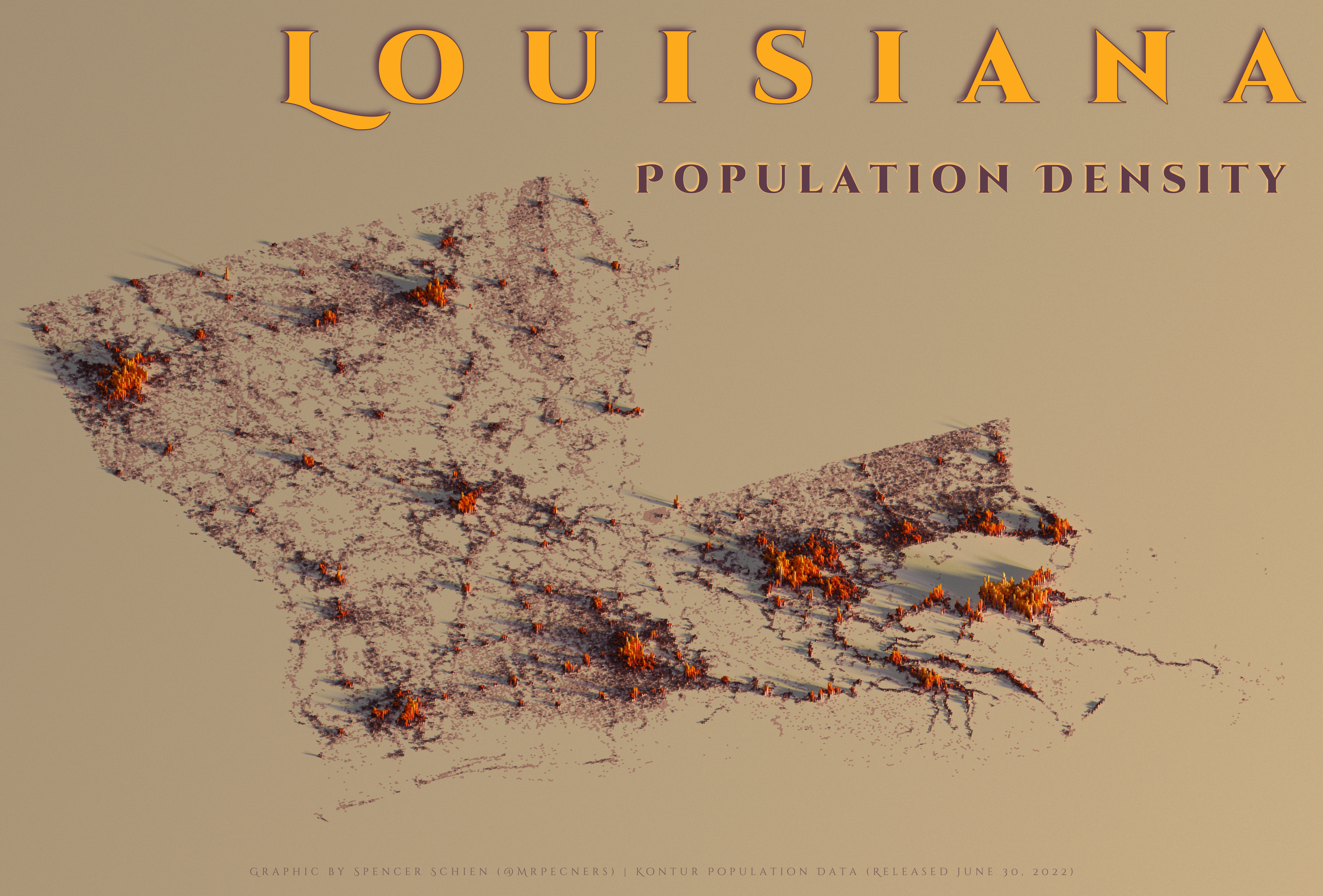 Louisiana Population Density